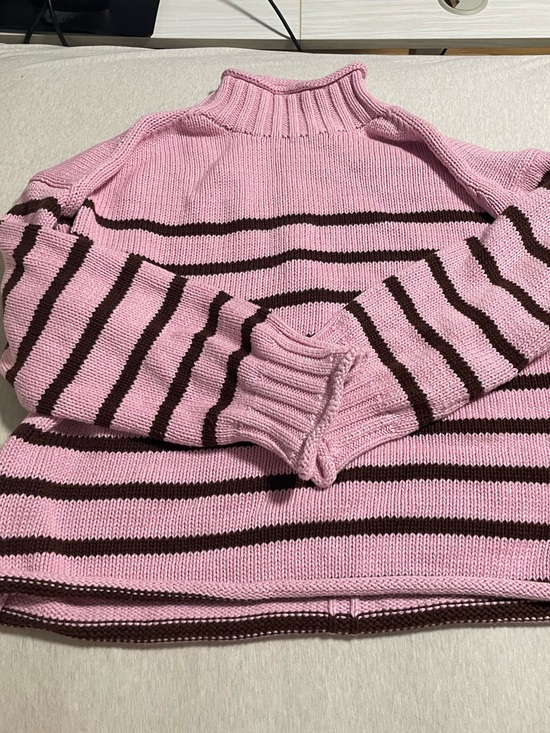 J. Crew Sweaters - NWT J.Crew Women's 2025 Rollneck™ sweater in pink stripe Sz Small